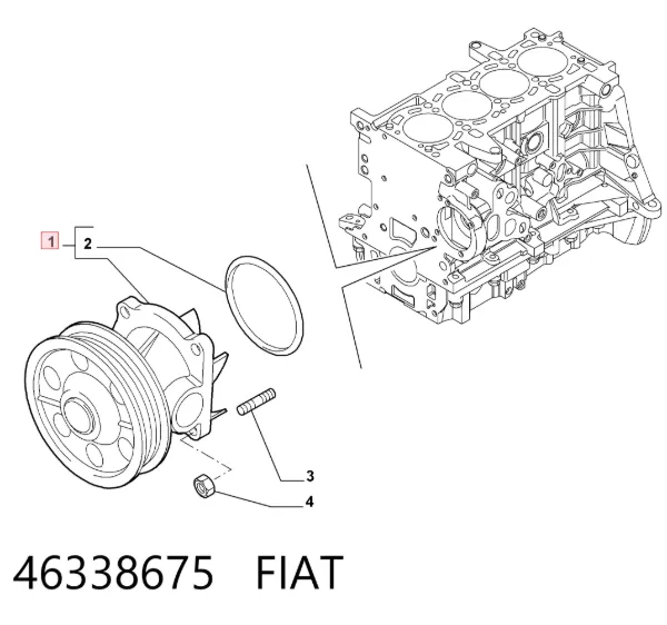 Помпа 46338675 Fiat/Alfa/Lancia