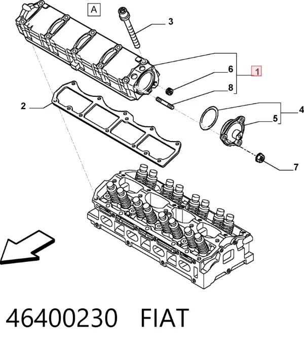 Клапанная крышка 46400230 Fiat/Alfa/Lancia