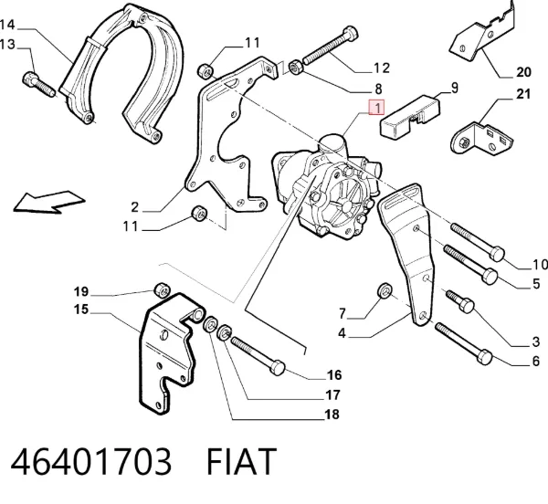 Насос ГУР 46401703 Fiat/Alfa/Lancia
