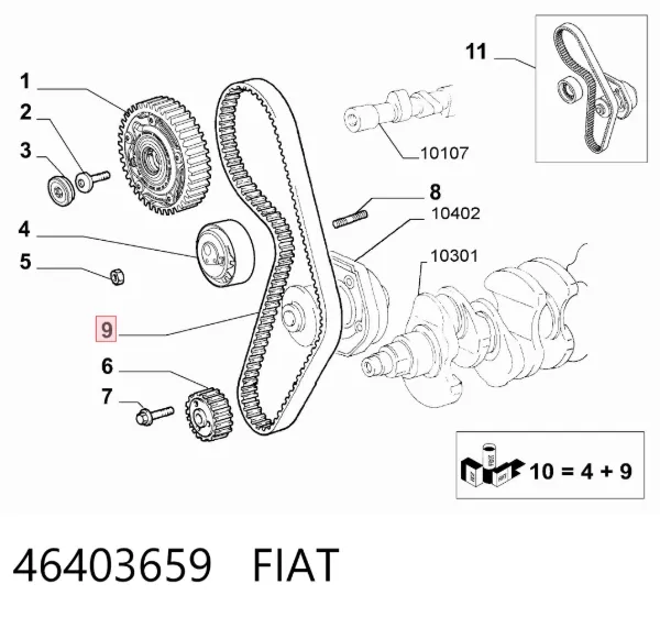 Ремень ГРМ 46403659 Fiat/Alfa/Lancia