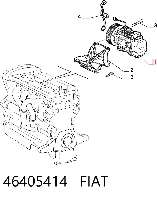 Компрессор кондиционера 46405414 Fiat/Alfa/Lancia