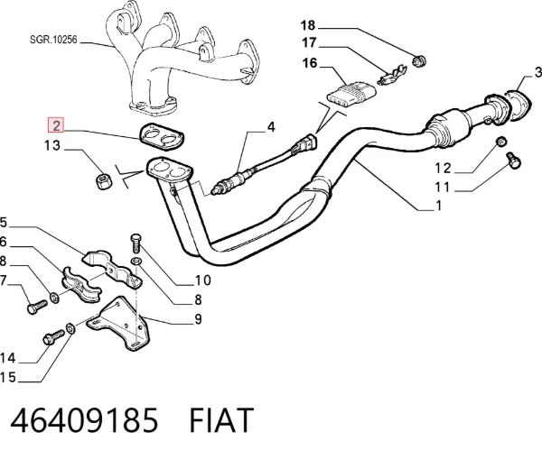 Прокладка глушителя 46409185 Fiat/Alfa/Lancia
