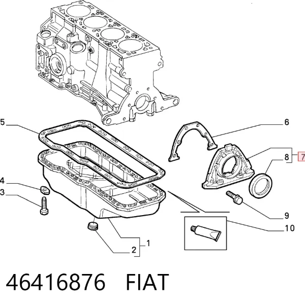Сальник коленвала задний 46416876 Fiat/Alfa/Lancia