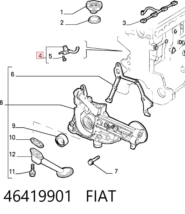 Форсунка масляная 46419901 Fiat/Alfa/Lancia