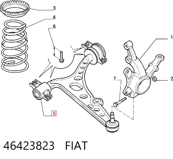 Нижний рычаг 46423823 Fiat/Alfa/Lancia