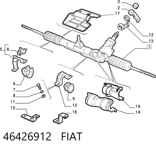 Рулевая рейка 46426912 Fiat/Alfa/Lancia