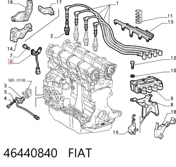 Датчик распредвала 46440840 Fiat/Alfa/Lancia
