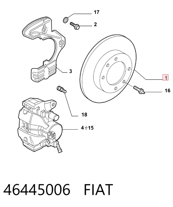 Передние тормозные диски 46445006 Fiat/Alfa/Lancia