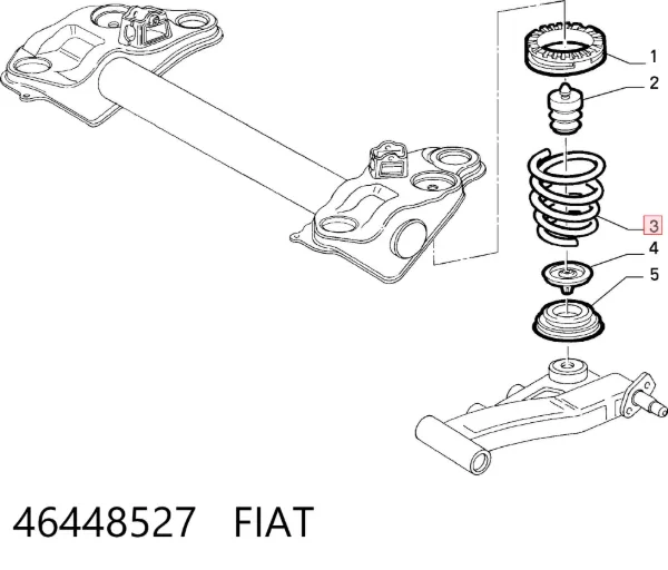 Задняя пружина 46448527 Fiat/Alfa/Lancia