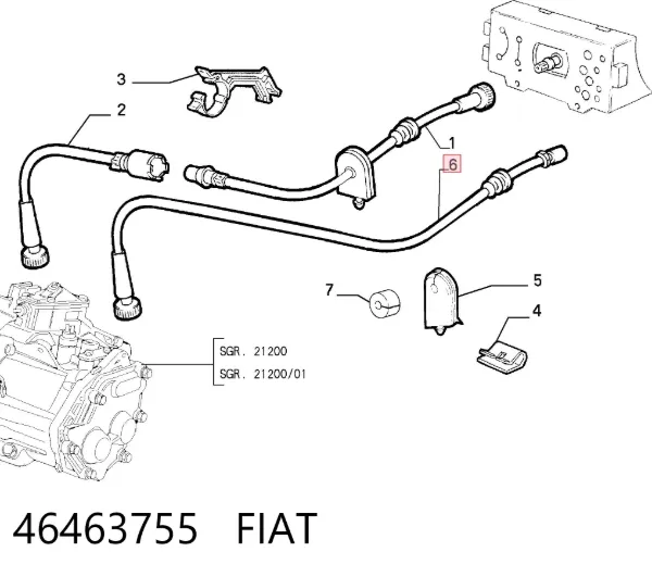 Привод спидометра 46463755 Fiat/Alfa/Lancia