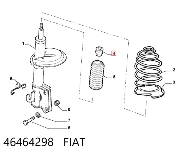 Буфер (отбойник) амортизатора переднего 46464298 Fiat/Alfa/Lancia