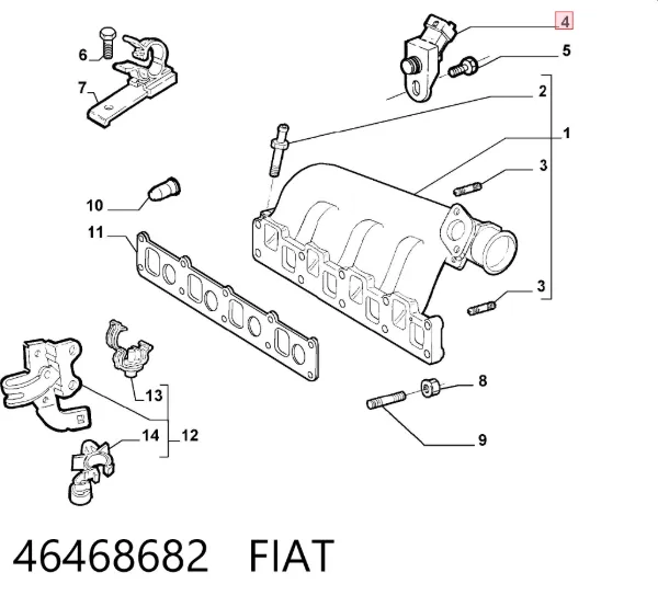 Датчик абсолютного давления 46468682 Fiat/Alfa/Lancia