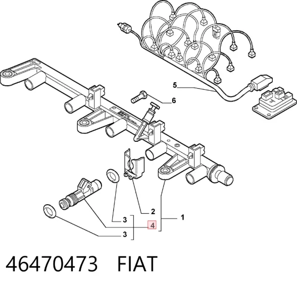 Топливные форсунки 46470473 Fiat/Alfa/Lancia