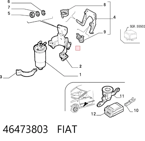 Топливный фильтр 46473803 Fiat/Alfa/Lancia