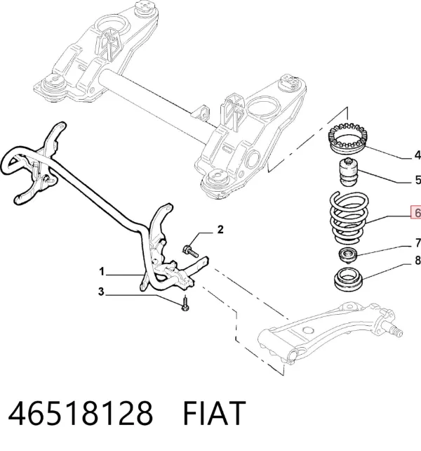 Задняя пружина 46518128 Fiat/Alfa/Lancia