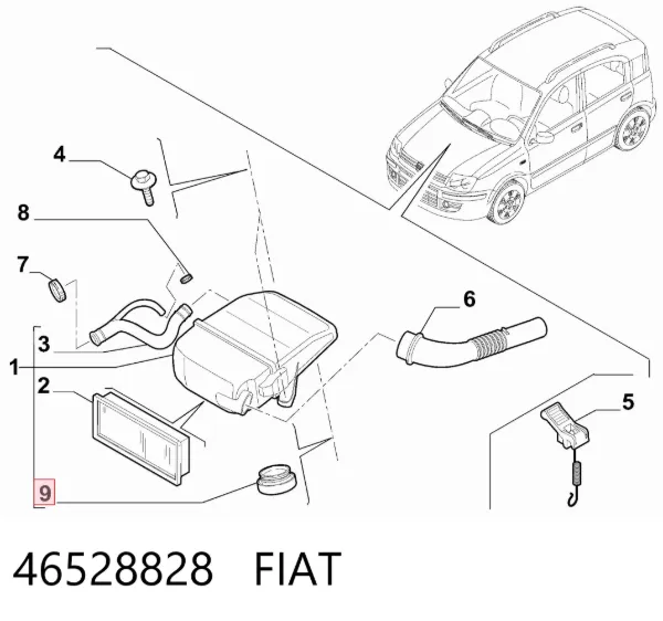 Подушка корпуса воздушного фильтра 46528828 Fiat/Alfa/Lancia