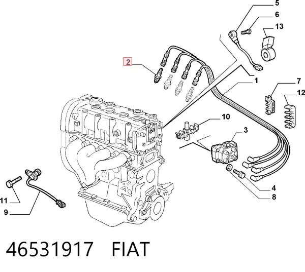 Свечи зажигания 46531917 Fiat/Alfa/Lancia
