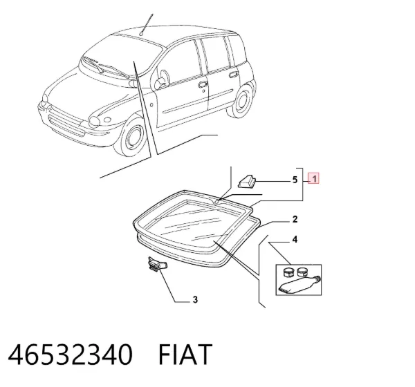 Лобовое стекло 46532340 Fiat/Alfa/Lancia