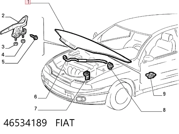 Капот 46534189 Fiat/Alfa/Lancia