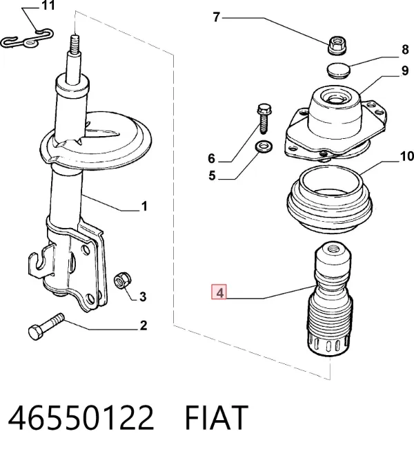 Пыльник амортизатора 46550122 Fiat/Alfa/Lancia