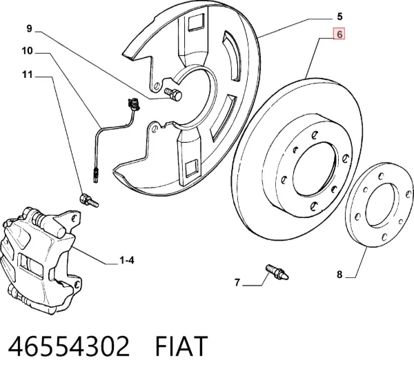 Передние тормозные диски 46554302 Fiat/Alfa/Lancia