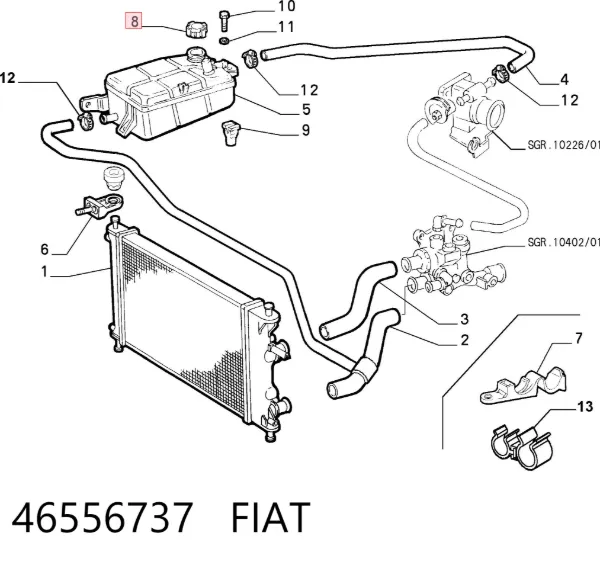 Крышка расширительного бачка 46556737 Fiat/Alfa/Lancia