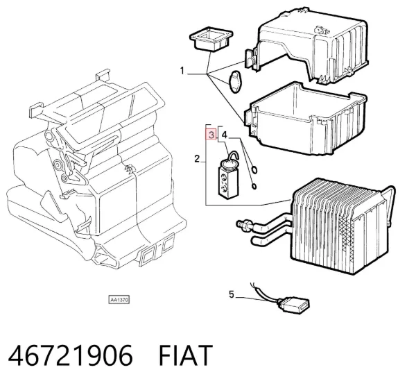 Клапан TRV кондиционера 46721906 Fiat/Alfa/Lancia