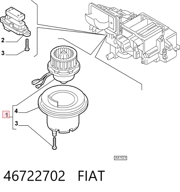Вентилятор печки 46722702 Fiat/Alfa/Lancia