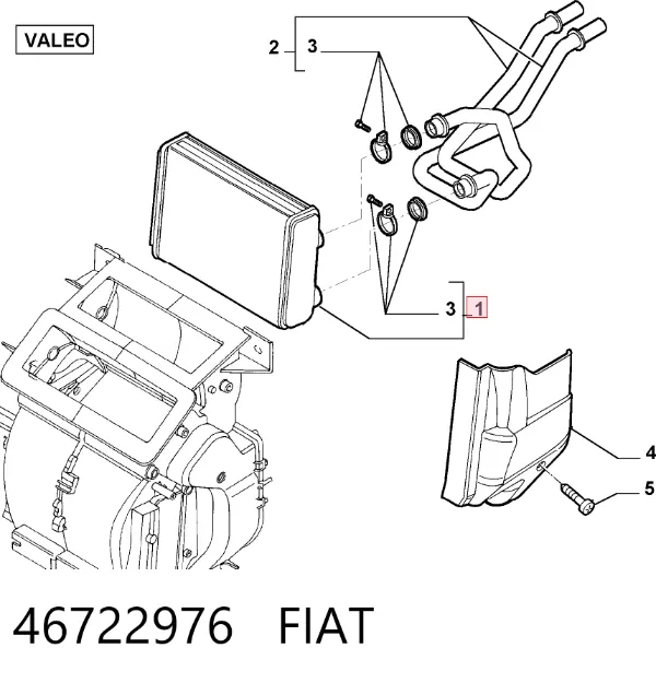 Радиатор печки 46722976 Fiat/Alfa/Lancia