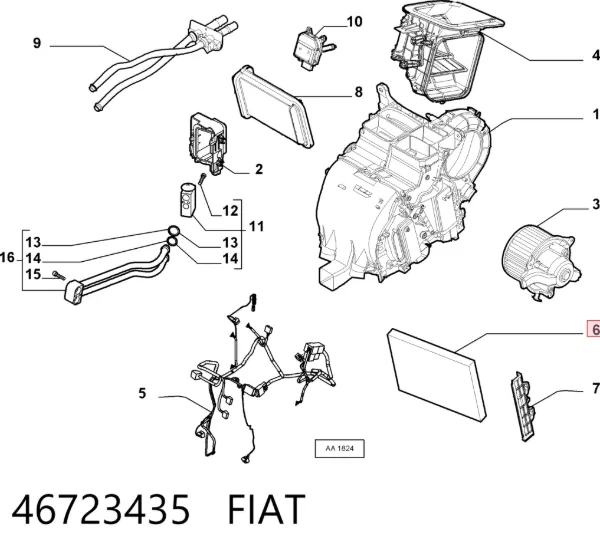 Фильтр салона 46723435 Fiat/Alfa/Lancia