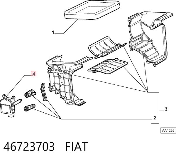Привод заслонки печки 46723703 Fiat/Alfa/Lancia