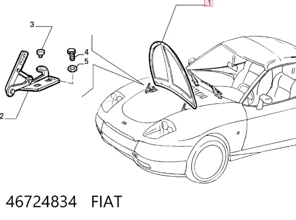 Капот 46724834 Fiat/Alfa/Lancia