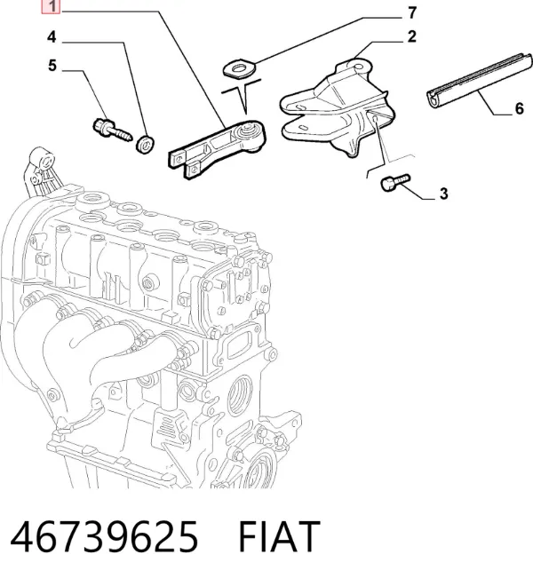Передняя опора двигателя 46739625 Fiat/Alfa/Lancia