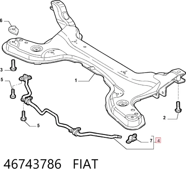 Передний стабилизатор 46743786 Fiat/Alfa/Lancia
