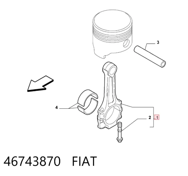 Шатун поршня двигателя 46743870 Fiat/Alfa/Lancia