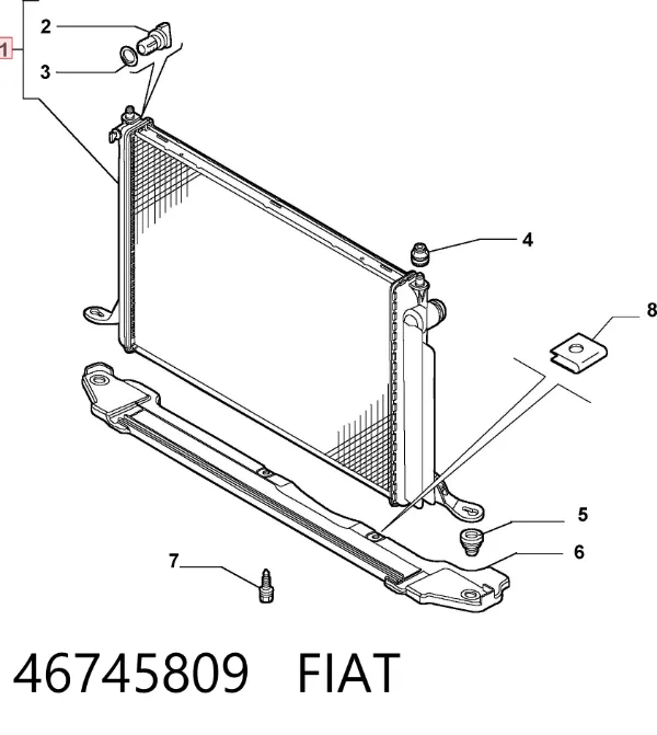 Радиатор 46745809 Fiat/Alfa/Lancia