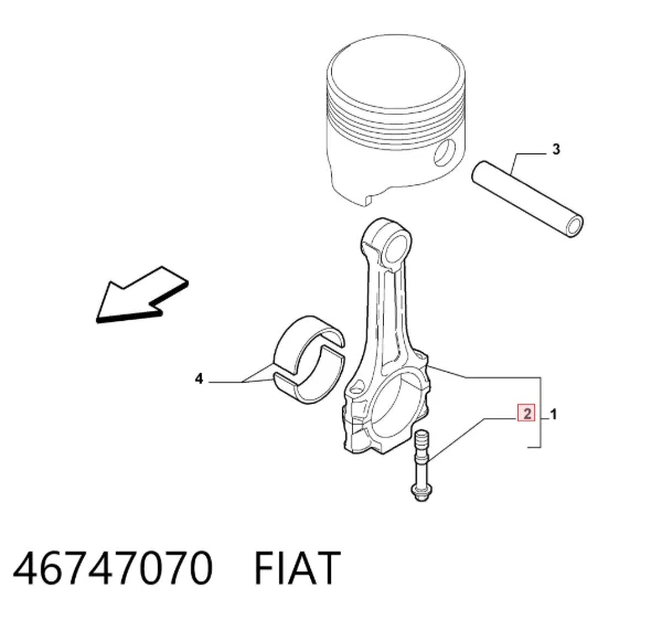 Болт шатуна 46747070 Fiat/Alfa/Lancia
