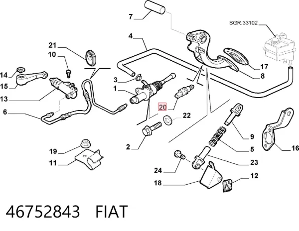 Датчик включения сцепления 46752843 Fiat/Alfa/Lancia