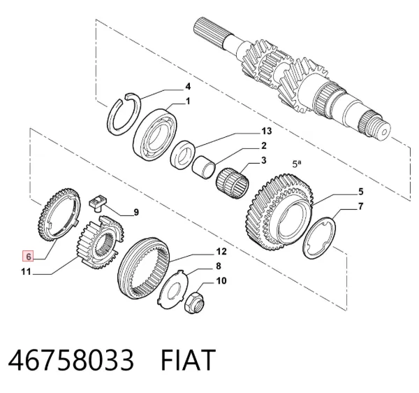 Синхронизатор 5-й передачи 46758033 Fiat/Alfa/Lancia