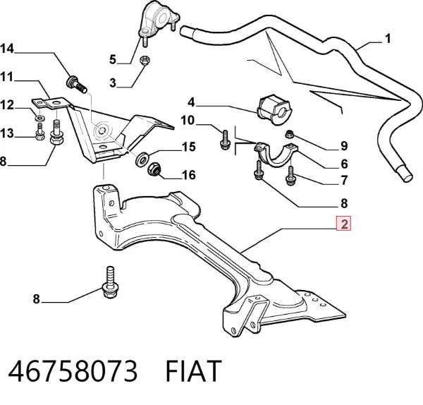 Подрамник передний 46758073 Fiat/Alfa/Lancia