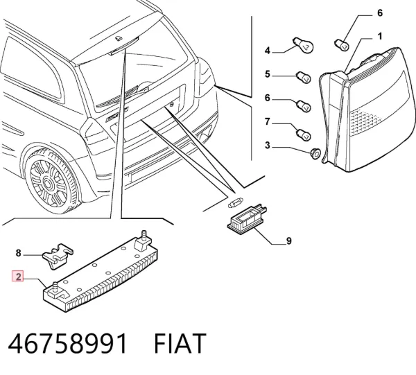 Задний стоп 10409000 Ford