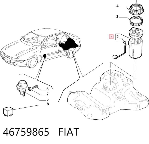 Бензонасос 46759865 Fiat/Alfa/Lancia