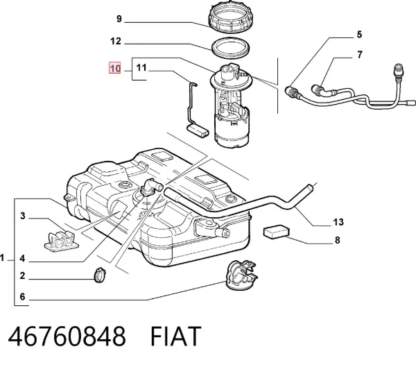 Бензонасос 46760848 Fiat/Alfa/Lancia