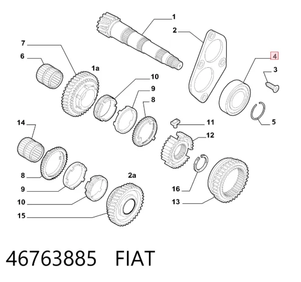 Подшипник вторичного вала КПП 46763885 Fiat/Alfa/Lancia