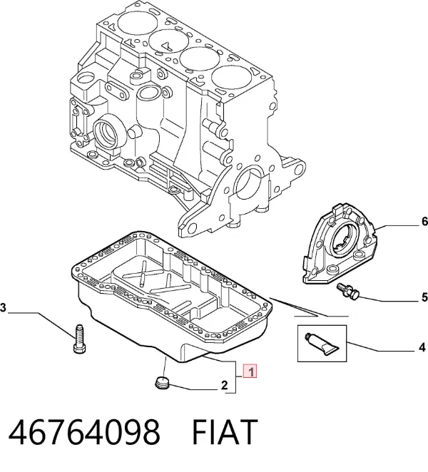 Поддон двигателя 46764098 Fiat/Alfa/Lancia