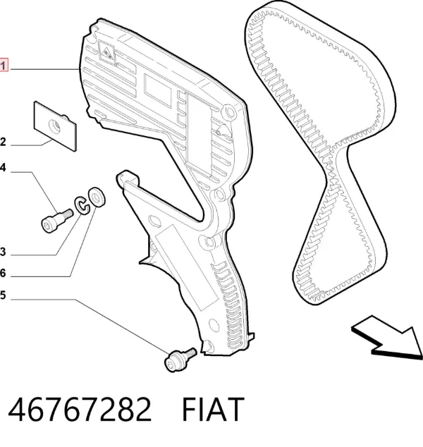 Наружный кожух ремня ГРМ 46767282 Fiat/Alfa/Lancia