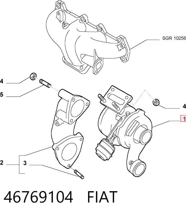 Турбина 46769104 Fiat/Alfa/Lancia