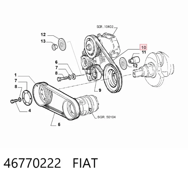 Ремень генератора 46770222 Fiat/Alfa/Lancia