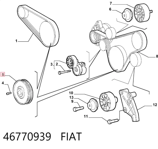 Шкив коленвала 46770939 Fiat/Alfa/Lancia