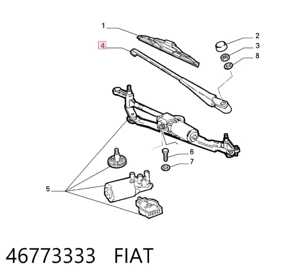 Поводок стеклоочистителя Fiat Albea 172